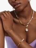 Monica Vinader x Mother of Pearl Medium Keshi Pearl Bracelet, Gold