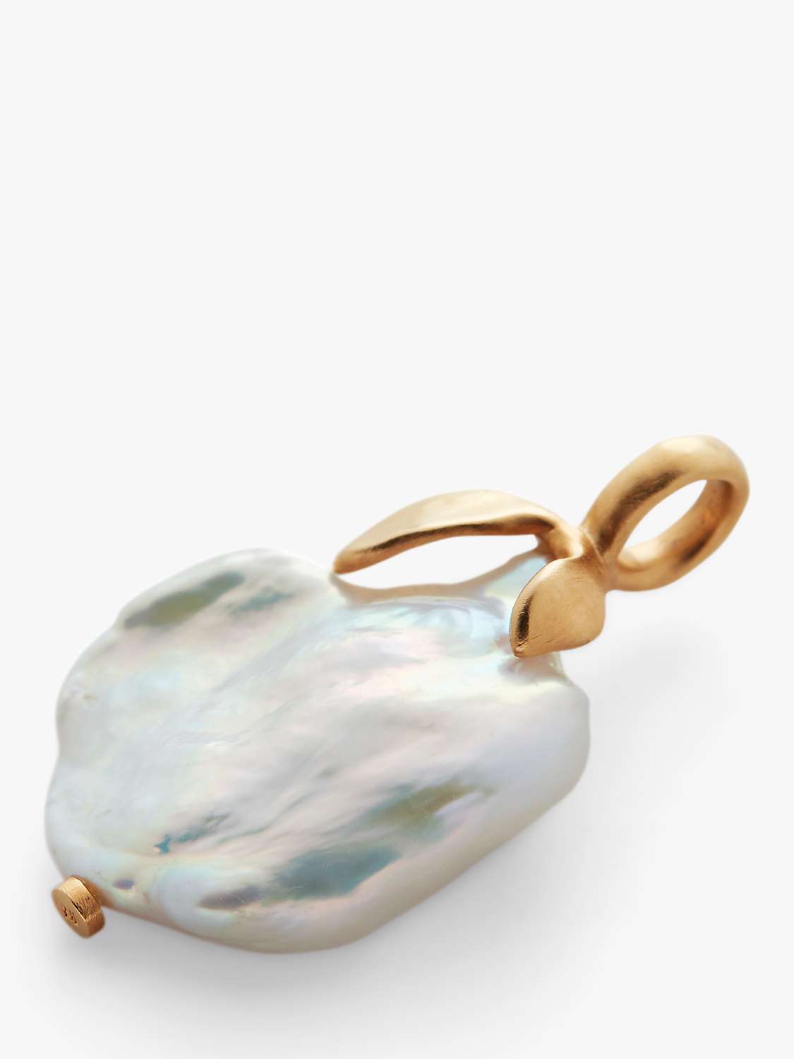 Buy Monica Vinader Keshi Pearl Charm, Gold/White Online at johnlewis.com