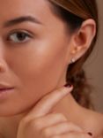 Monica Vinader Essential Diamond Stud Earrings, Rose Gold