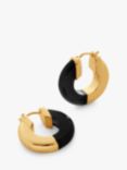 Monica Vinader x Kate Young Chunky Hoop Earrings, Gold, Gold/Green Onyx
