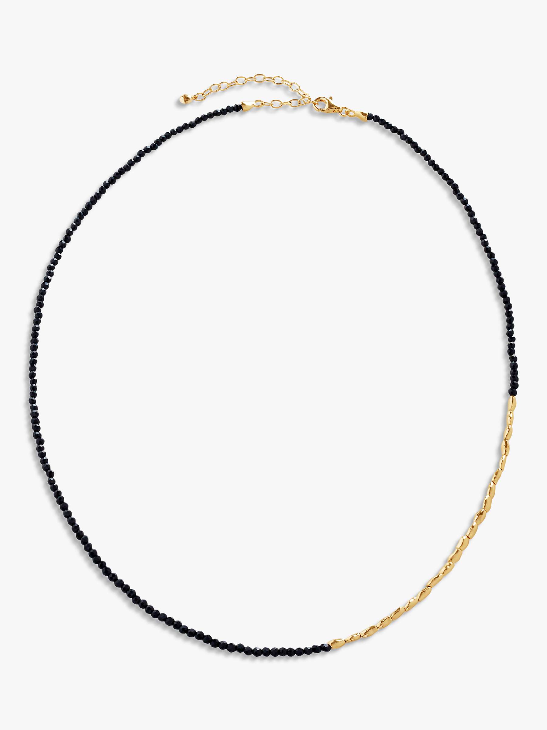 Buy Monica Vinader Mini Nugget Gemstone Beaded Necklace, Gold/Spinel Online at johnlewis.com