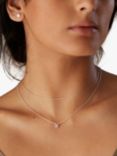 Monica Vinader Diamond Essential Chain Necklace, Silver Silver