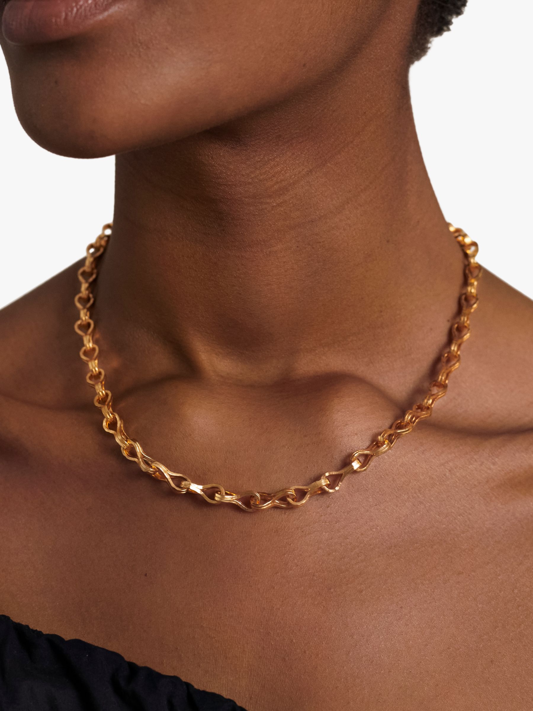 Monica Vinader Infinity Link Necklace, Gold