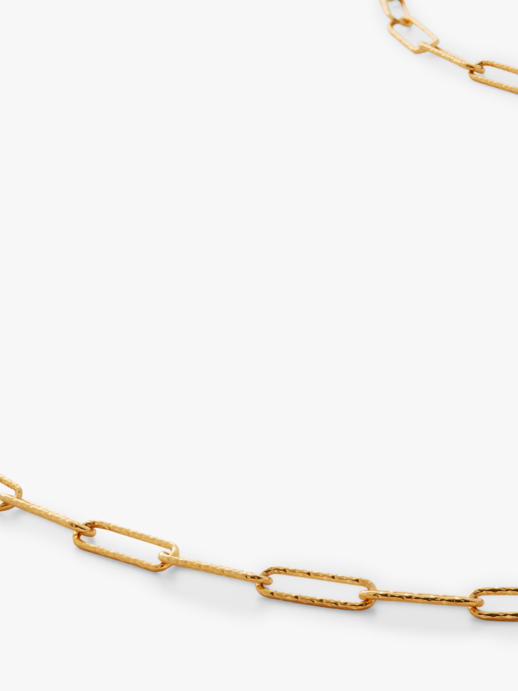Monica Vinader Alta Textured Long Chain Necklace, Gold