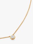 Monica Vinader Diamond Essential Chain Necklace, Gold