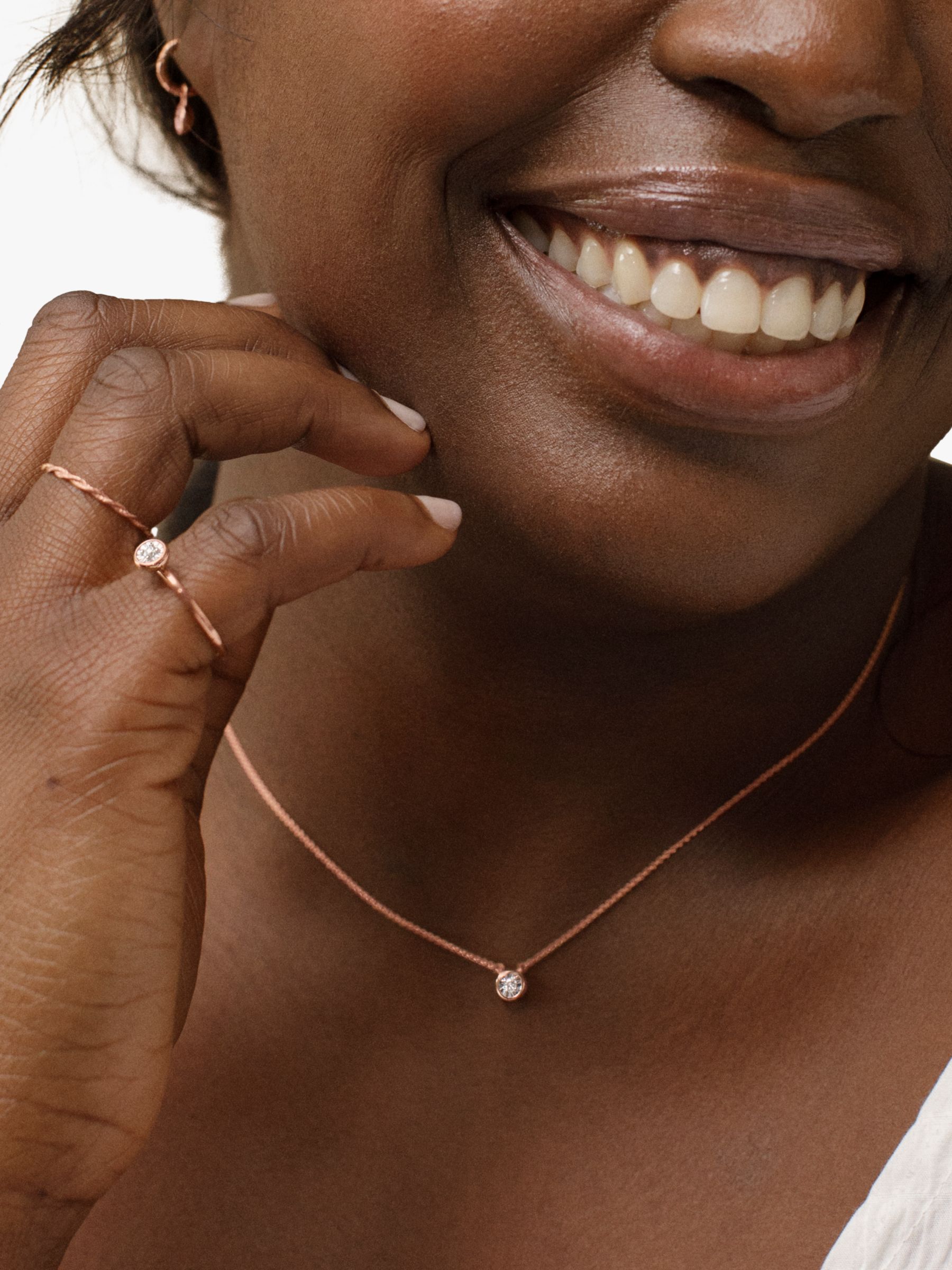 Buy Monica Vinader Diamond Essential Chain Necklace Online at johnlewis.com
