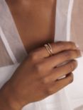 Monica Vinader Riva Kiss Diamond Ring, Gold