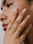 Monica Vinader Riva Wishbone Diamond Ring, Gold