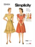 Simplicity Misses' 1940s Vintage Dress Sewing Pattern, S9464