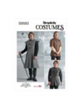 Simplicity Men's Medieval Fantasy Coat, Jacket and Vest Sewing Pattern, S9593