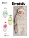 Simplicity Baby Buntings and Hats Sewing Pattern, S9591, A