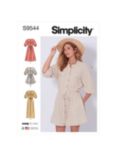 Simplicity Misses' Button Front Dress and Jumpsuit Sewing Pattern, S9544
