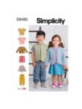 Simplicity Toddler's Knit Top, Jacket, Skirt and Pants Sewing Pattern, S9485, A