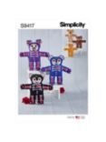 Simplicity Stuffed Animals Sewing Pattern, S9417, OS
