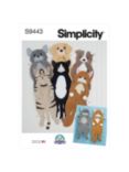 Simplicity Animal Towels Sewing Pattern, S9443, OS