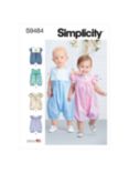 Simplicity Babies' Rompers Sewing Pattern, S9484, A