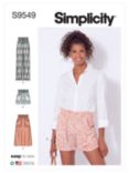 Simplicity Misses' Pants, Shorts and Skirt Sewing Pattern, S9549A