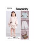 Simplicity Children's Jacket, Skirt, Cropped Pants and Bag Sewing Pattern, S9504, A