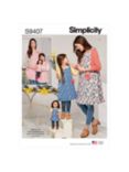 Simplicity Misses, Child's and Doll Apron Sewing Pattern, S9407, A