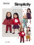 Simplicity Doll Outfits Sewing Pattern, S9439, OS