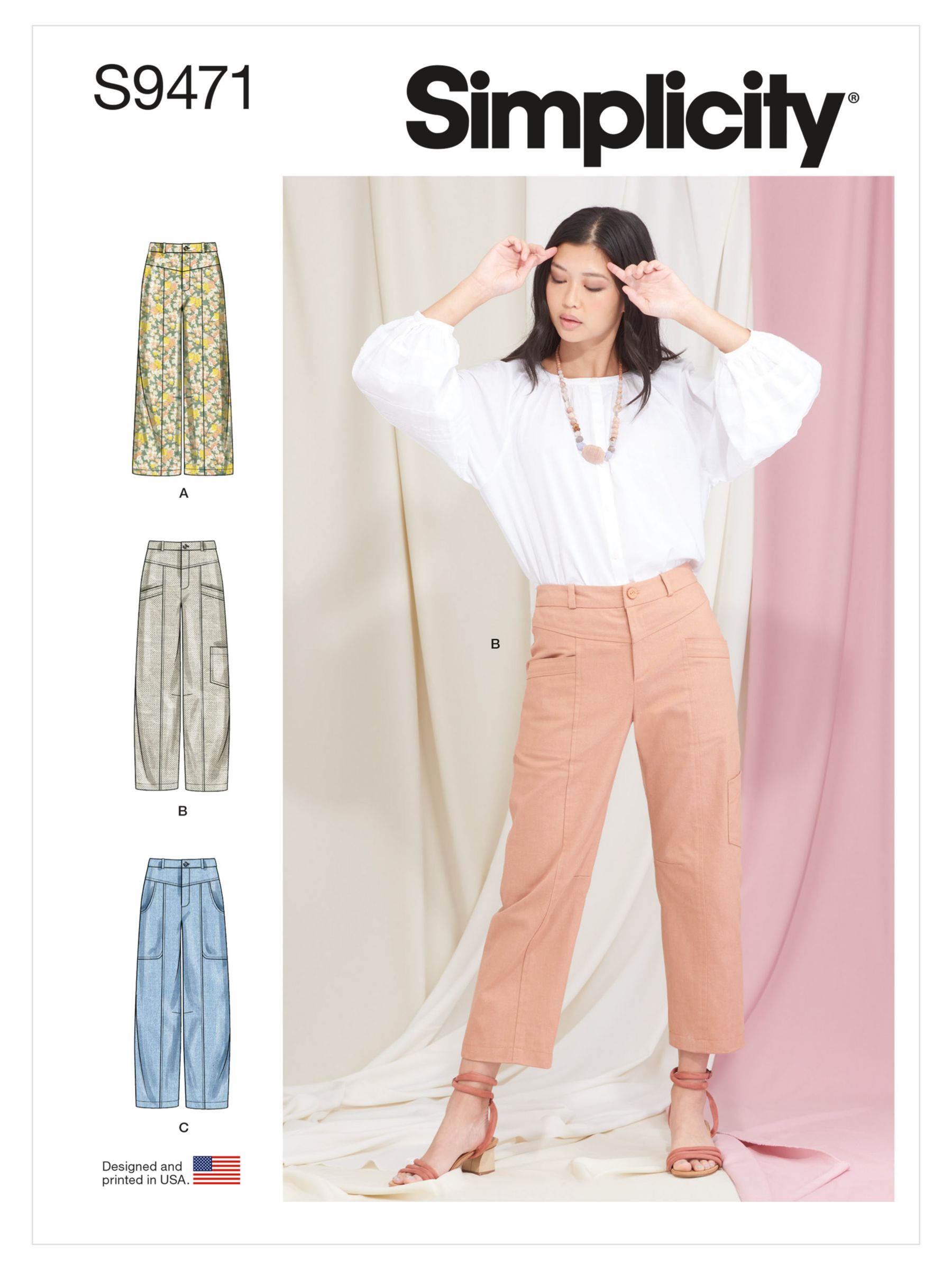 Simplicity Misses' Cropped Pants Sewing Pattern, S9471