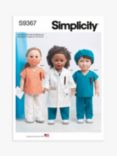 Simplicity 46cm Key Worker Doll Clothes Sewing Pattern, S9367