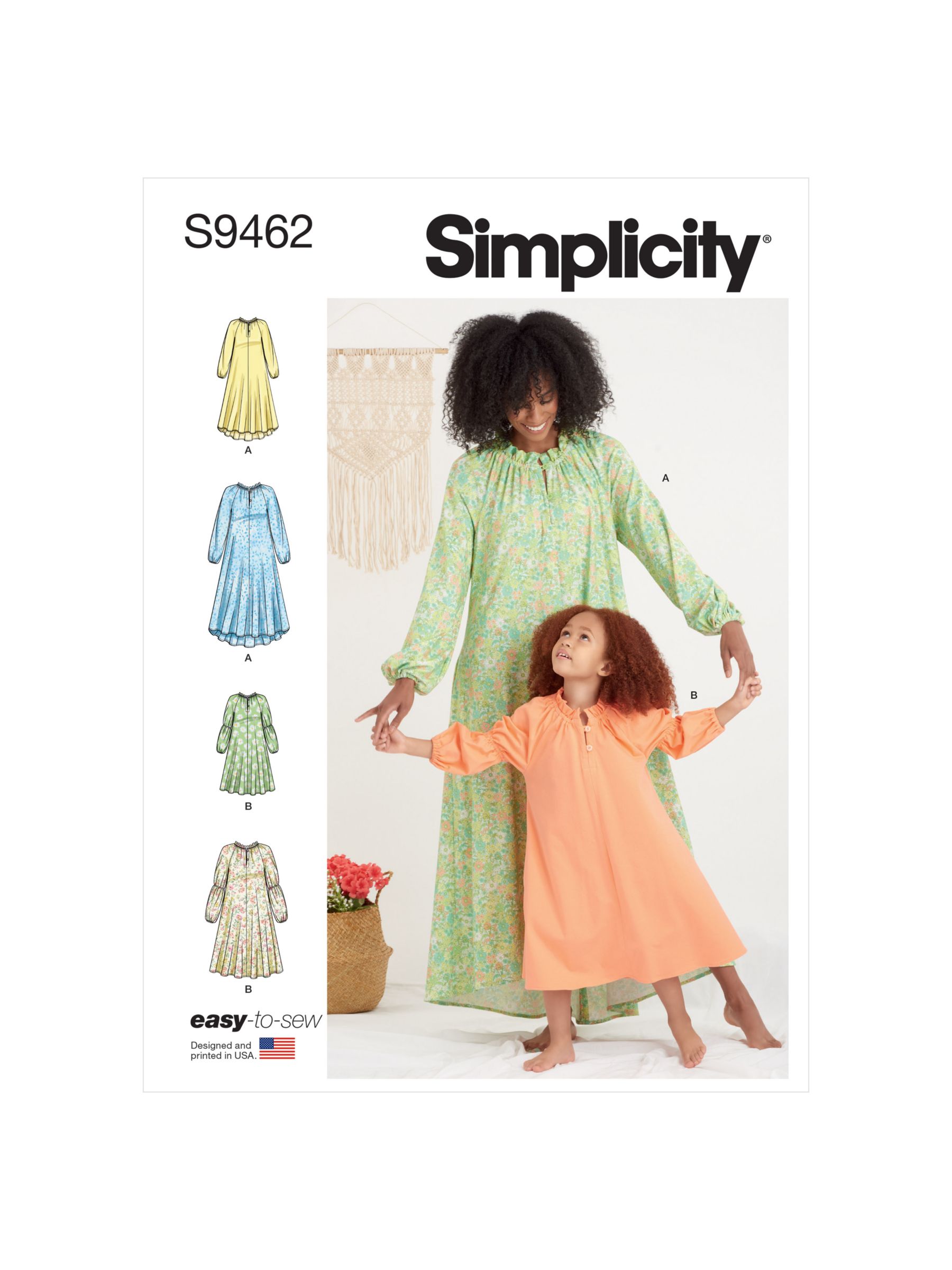 Simplicity Child's and Misses' Day/Night Dress Sewing Pattern