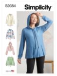 Simplicity Misses' Sweatshirts Sewing Pattern, S9384, U5