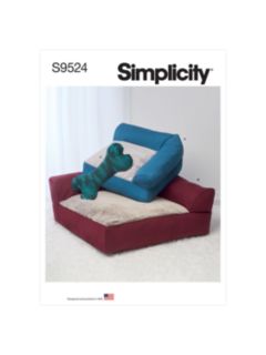 Simplicity Pet Beds and Stuffed Pillow Toy Sewing Pattern, S9524, OS