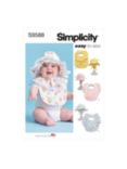 Simplicity Babies' Hat and Bibs Sewing Pattern, S9588, A