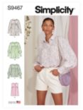 Simplicity Misses' Button Front Blouses Sewing Pattern, S9467