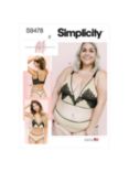 Simplicity Misses' and Women's Bralette and Panties Sewing Pattern, S9478, A