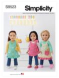 Simplicity 46cm Dolls' Cooking Outfits Sewing Pattern