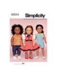 Simplicity 46cm Doll Clothes Sewing Pattern, S9534, OS