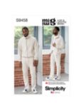 Simplicity Men's Knit Jacket and Pants Sewing Pattern, S9458, A