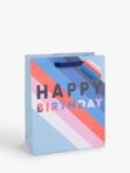John Lewis Flash Stripe Birthday Gift Bag, Medium