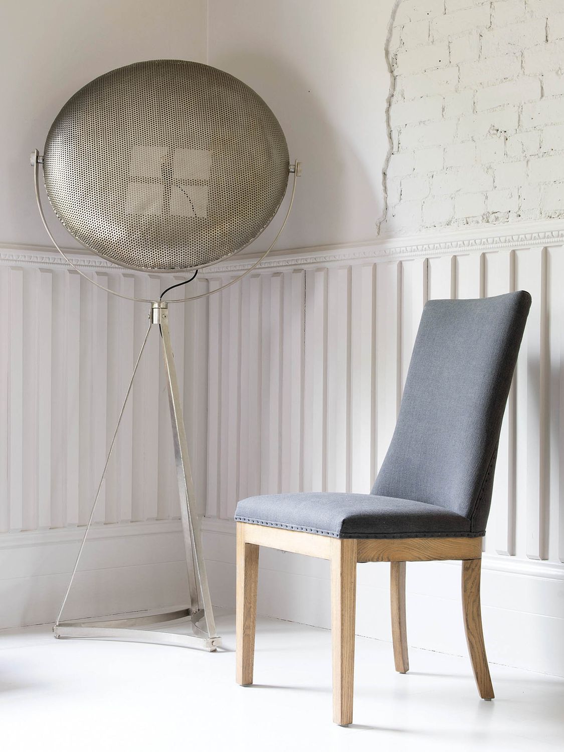 Photo of One.world st james linen & oak wood dining chair charcoal