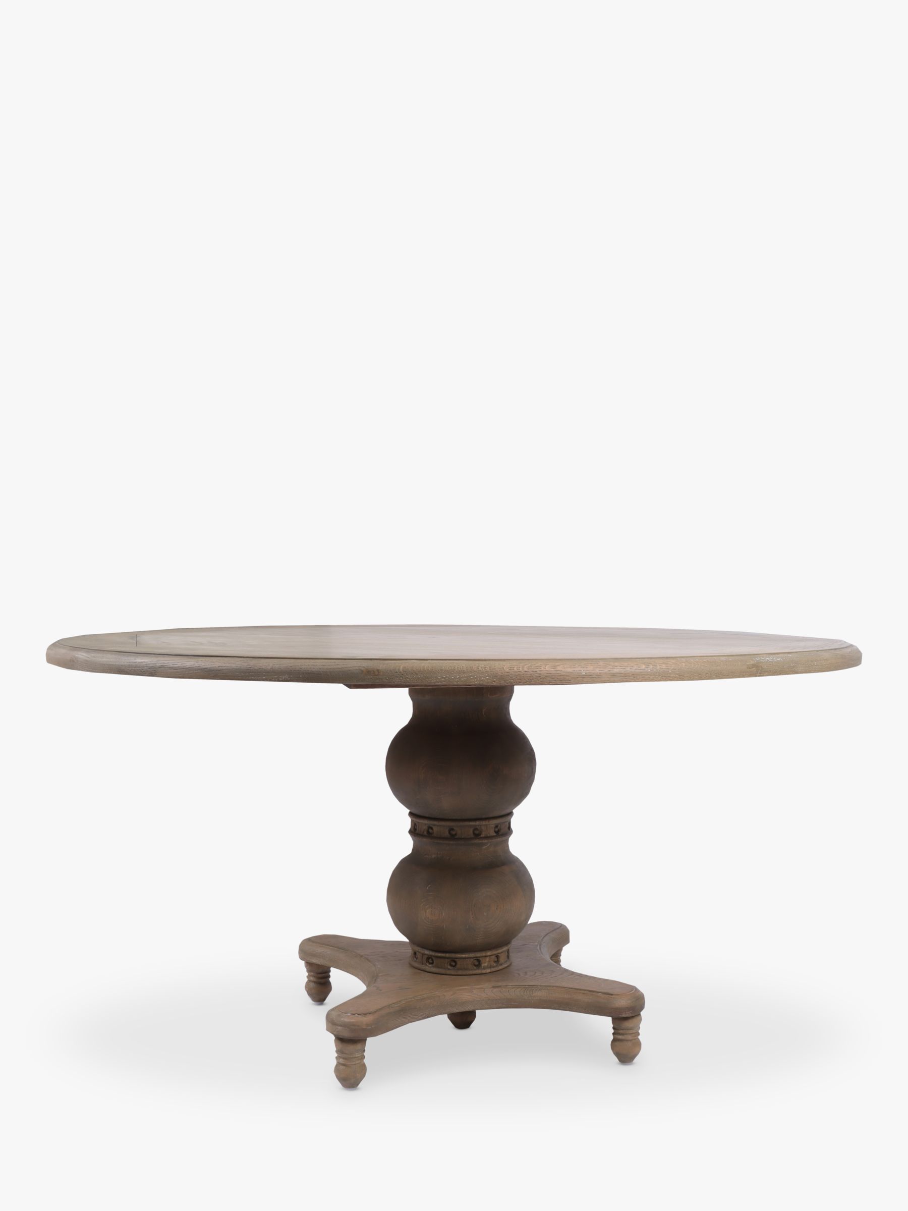 Photo of One.world st james 4-seater oak wood round dining table natural