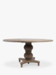 One.World St James 4-Seater Oak Wood Round Dining Table, Natural