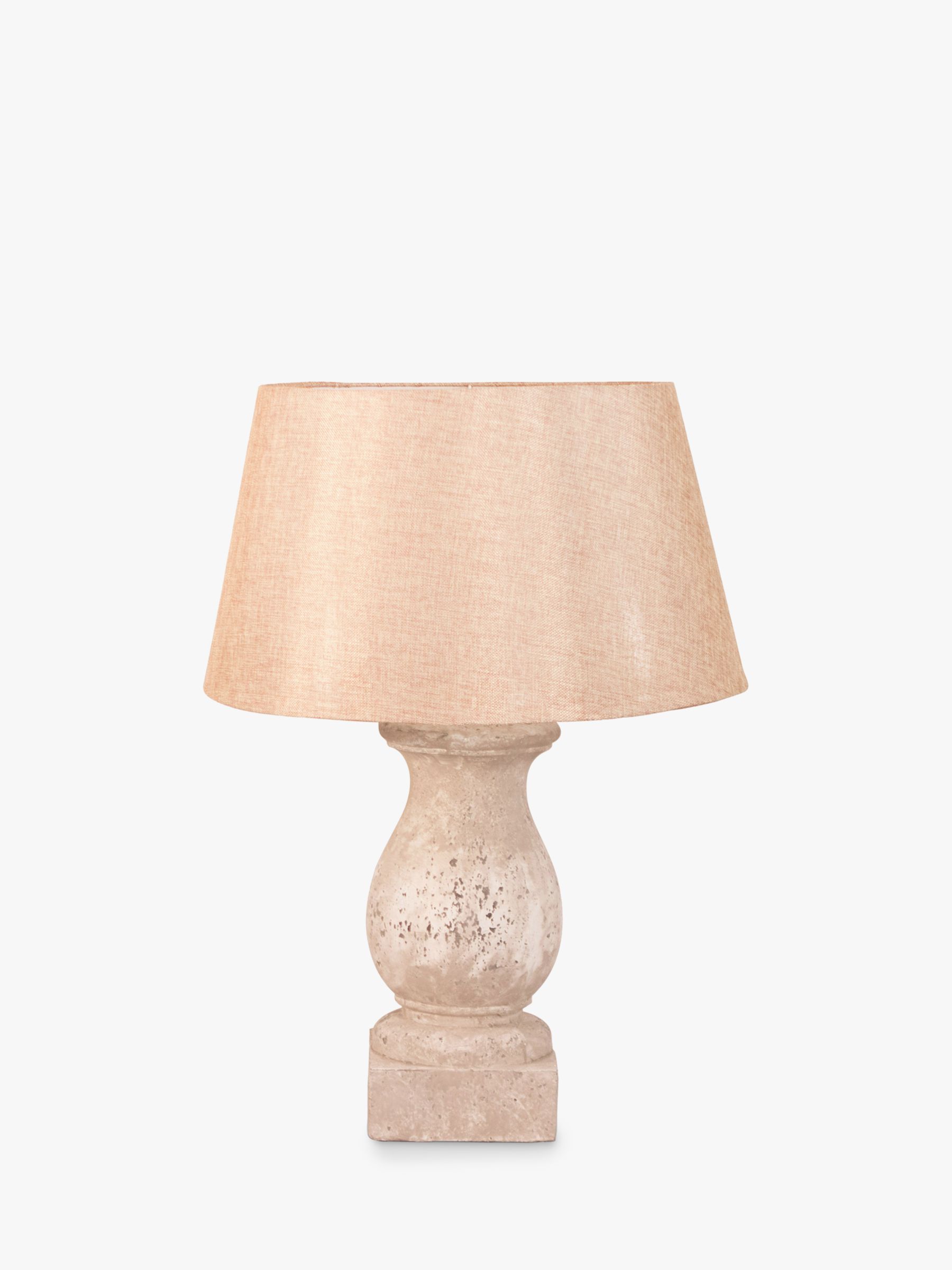 Photo of One.world birkdale column base linen shade table lamp stone