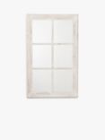 One.World Wilton Rectangular Wood Window Wall Mirror, 104 x 64cm, White