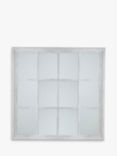 One.World Wilton Rectangular Wood Window Wall Mirror, 120 x 120cm, White