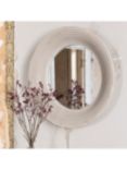 One.World Wilton Round Wood Wall Mirror, 70cm, Grey