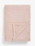 John Lewis Washed Waffle Bedspread, Plaster Pink