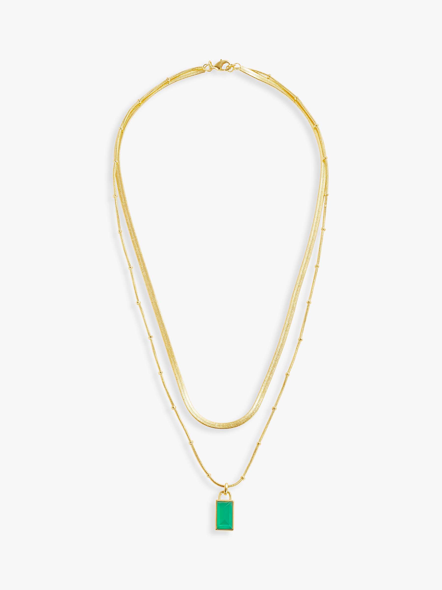 Buy John Lewis Gemstones Layered Chain Pendant Necklace Online at johnlewis.com