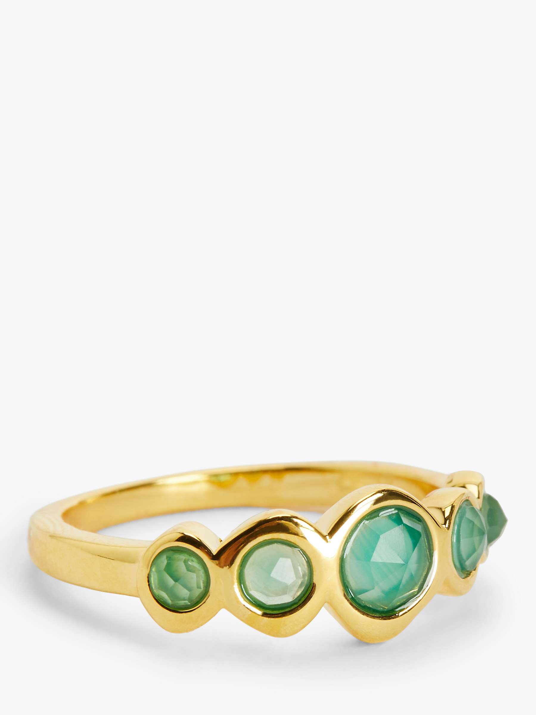 Buy John Lewis Gemstones 5 Stone Ring, Gold/Green Agate Online at johnlewis.com