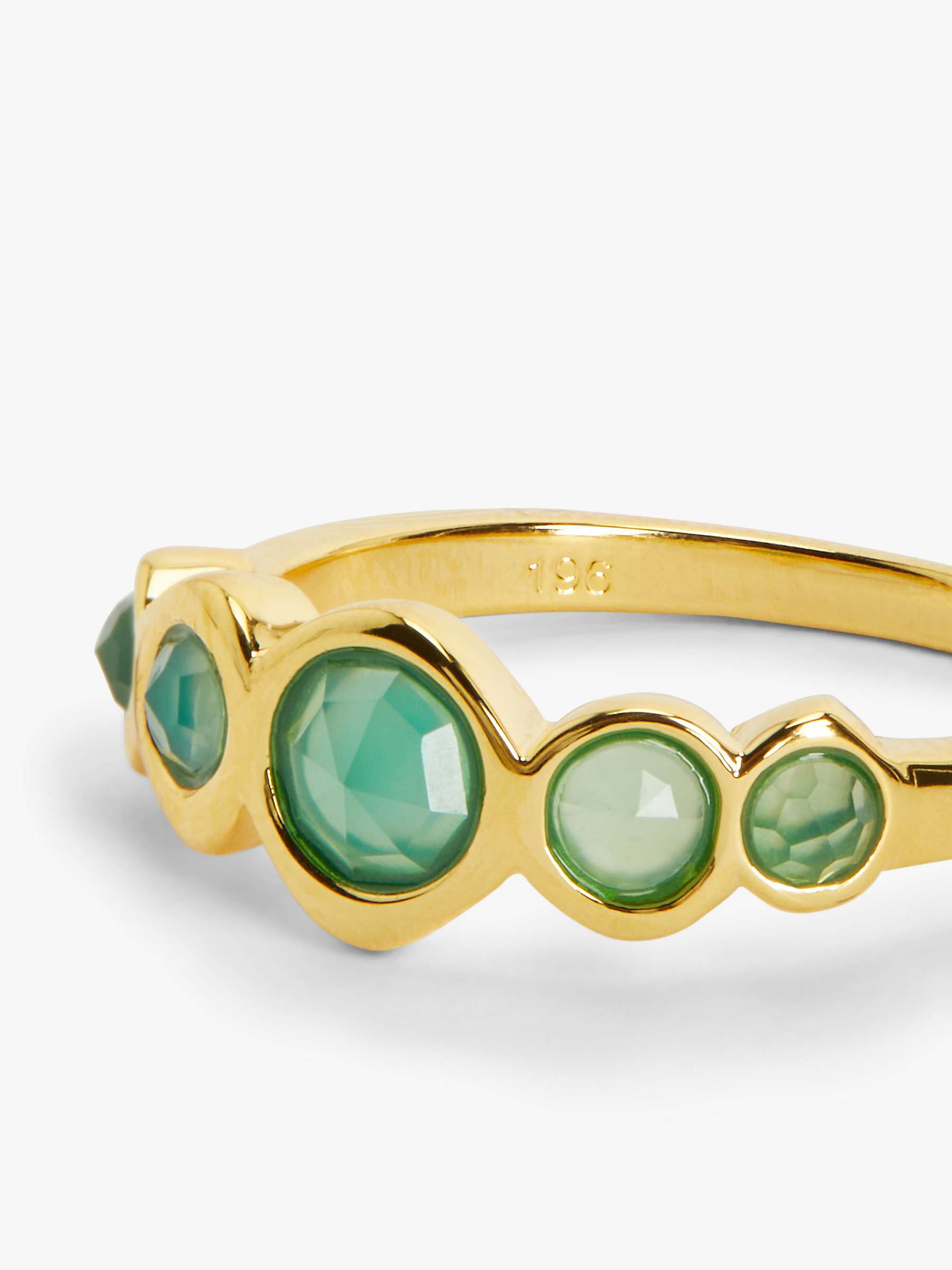 Buy John Lewis Gemstones 5 Stone Ring, Gold/Green Agate Online at johnlewis.com