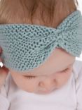 Wool Couture Baby Headband Knitting Kit, Teal