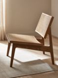 John Lewis Rattan Accent Chair, Dark Leg, Neutral