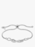 Simply Silver Infinity Toggle Bracelet, Silver